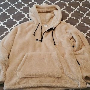 VS Cream fuzzy sweater size large